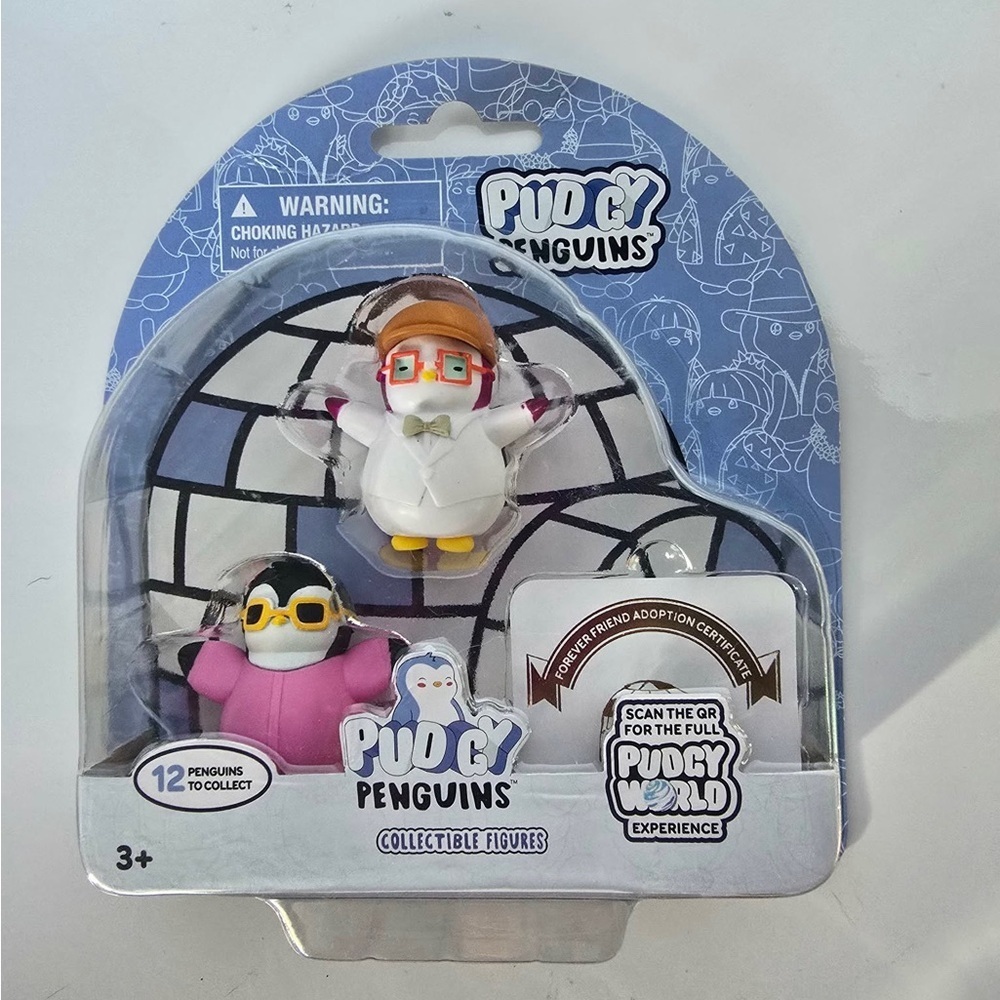 Pudgy Penguins Professor Pink Toy Figures 2-Count Limited Edition Collectibles